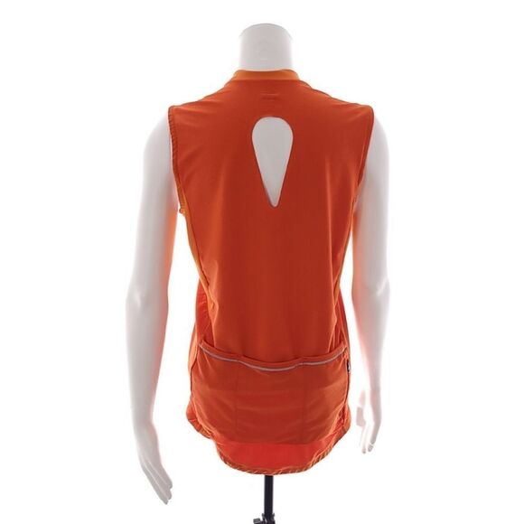 Nike Fit Dry Zip Closure Solid Orange Cycling Tank Top Womens Size M 8-10 - Picture 8 of 16
